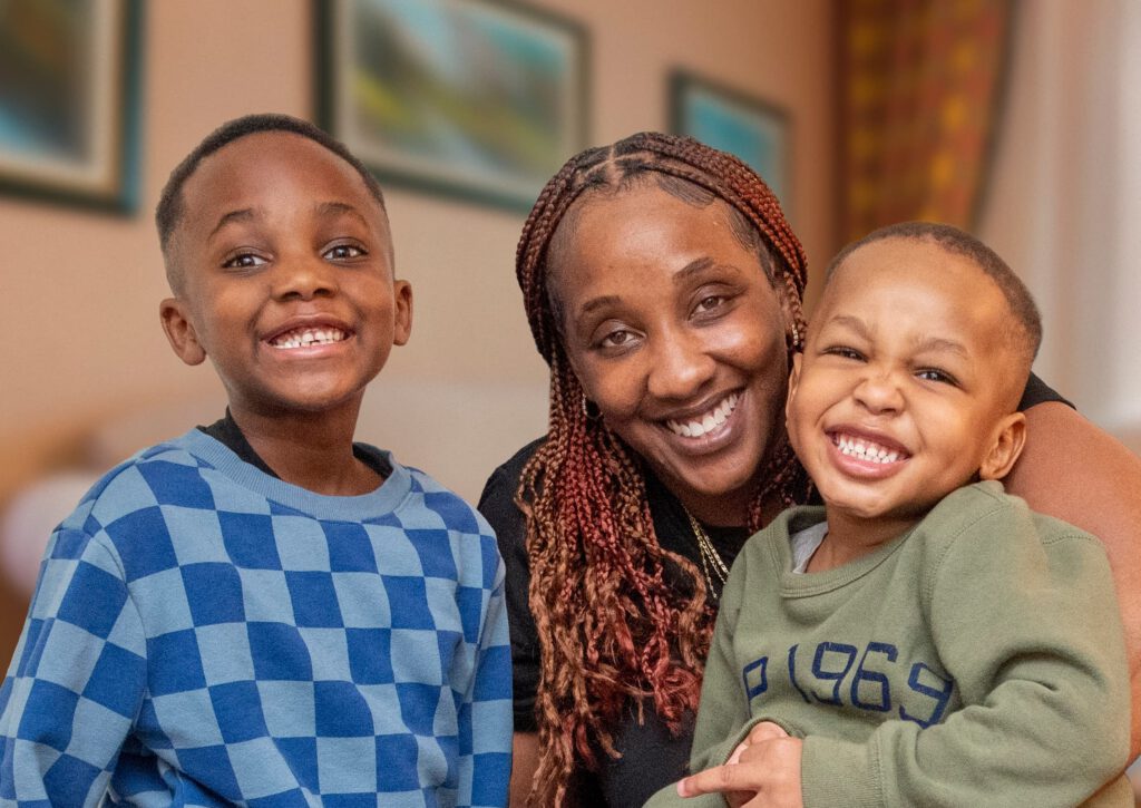 Kay - Mother and her two sons