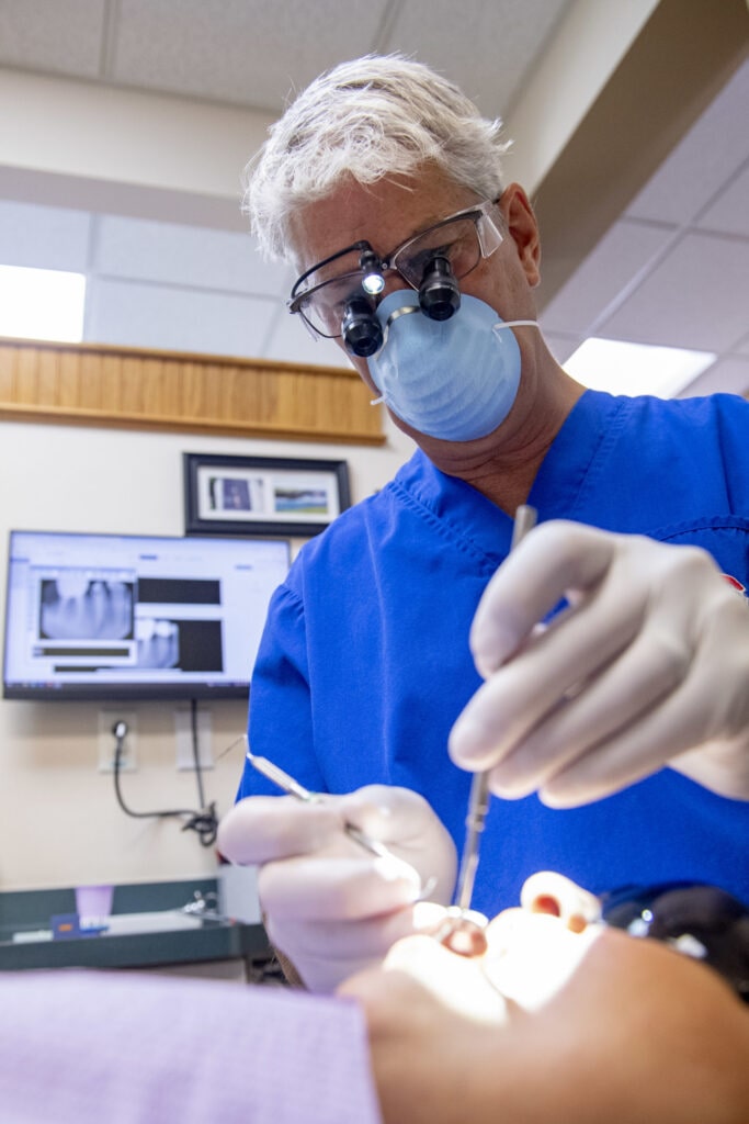 Dr. Gerald D. Mackey, DDS photographed at his practice