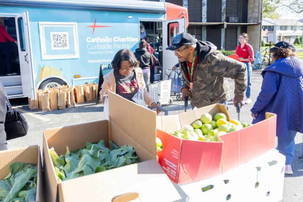 Fresh produce from WIC Mobile market