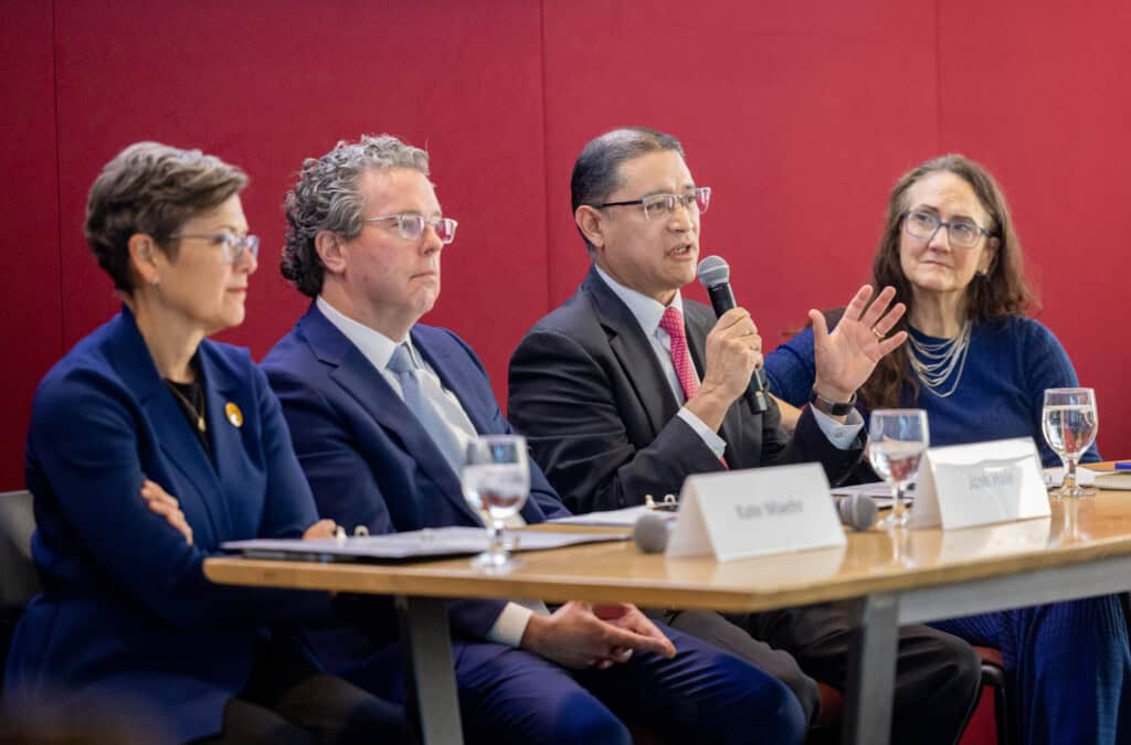 World Day of the Poor Pannel Speakers and Sally Blount
