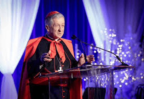Cardinal Blase Cupich, Arch Bishop of Chicago giving a speech at the St. Nicholas Ball 2025