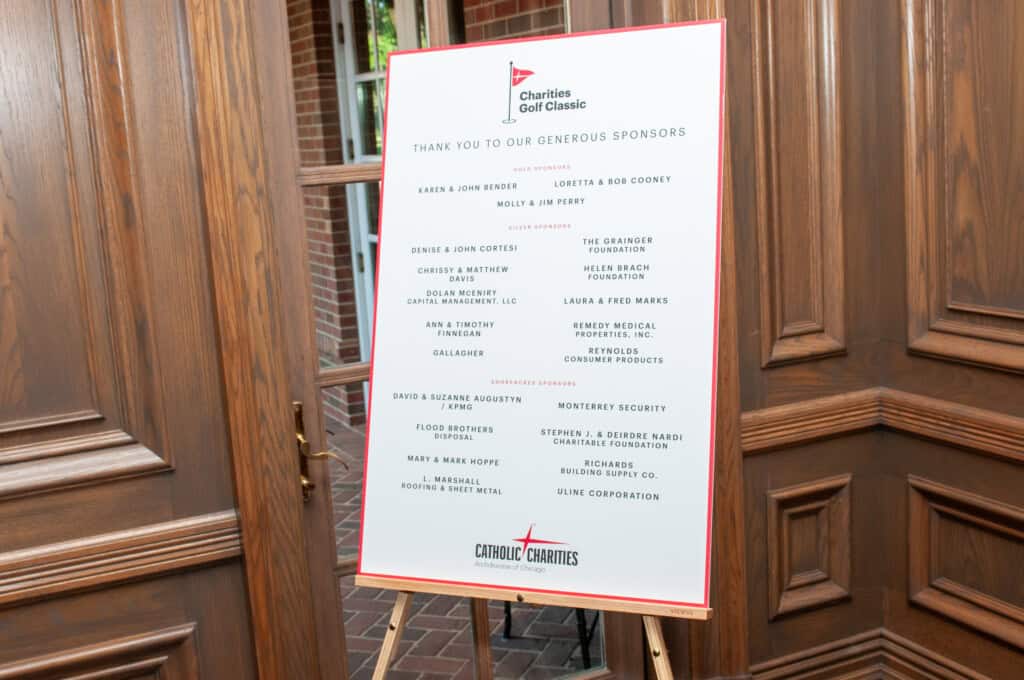 Catholic Charities Golf Classic event Sponsor's list