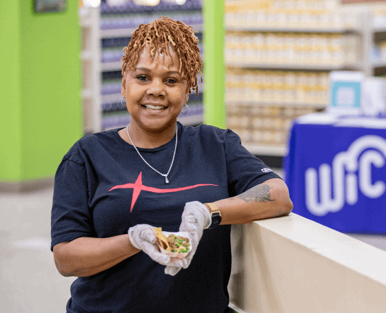 Dream Milton at WIC grocery store