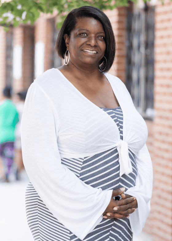 Sharon Holmes outside